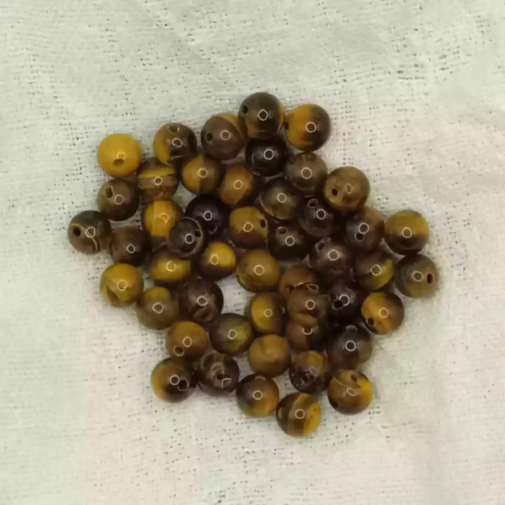 ojo de tigre Cuentas mineral de de 8 mm agujero de paso 1 mm