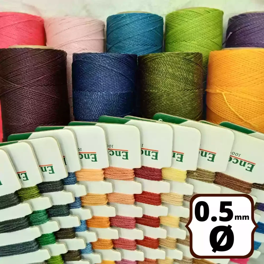 Bobina hilo encerado Linhasita 100gr / 337 metros 0,5 mm de grosor poliester